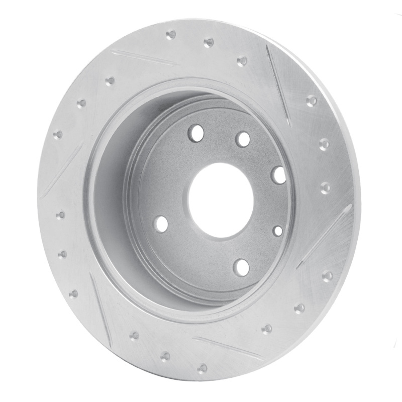 Chevrolet Epica Brake Rotor (1) - Rear Left - R1 Concepts - Drilled & Slotted - Silver - `04-`10